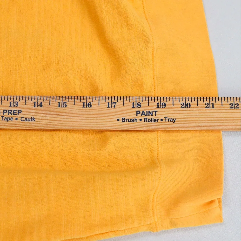 J.Crew‎ Vintage Fleece Sweatshirt Women XS Yellow Raglan Crewneck Lightweight